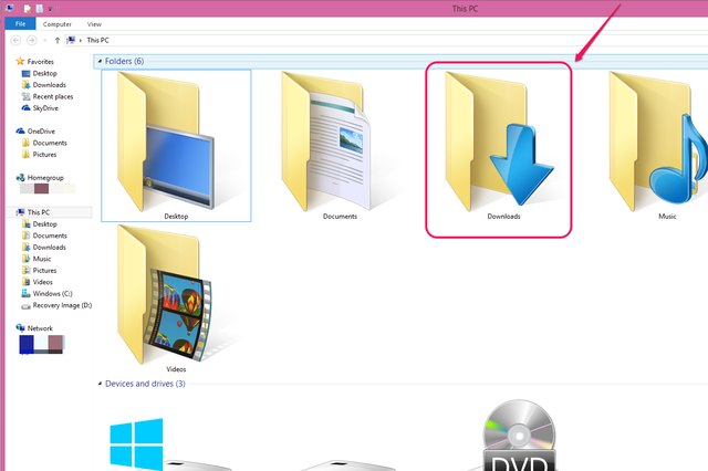 choose download folder windows 10